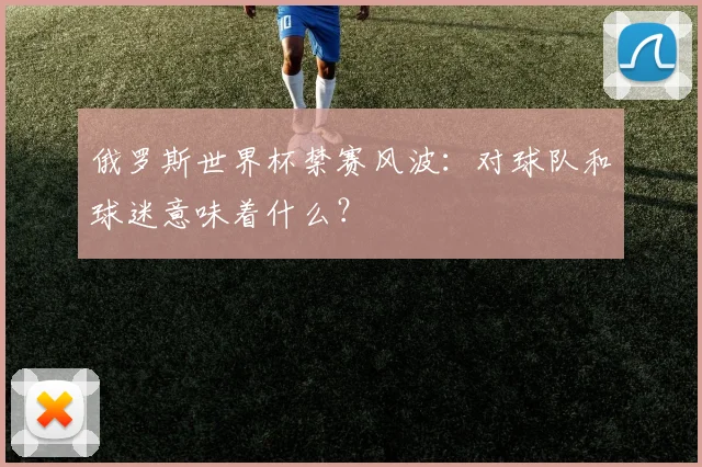 俄罗斯世界杯禁赛风波：对球队和球迷意味着什么？